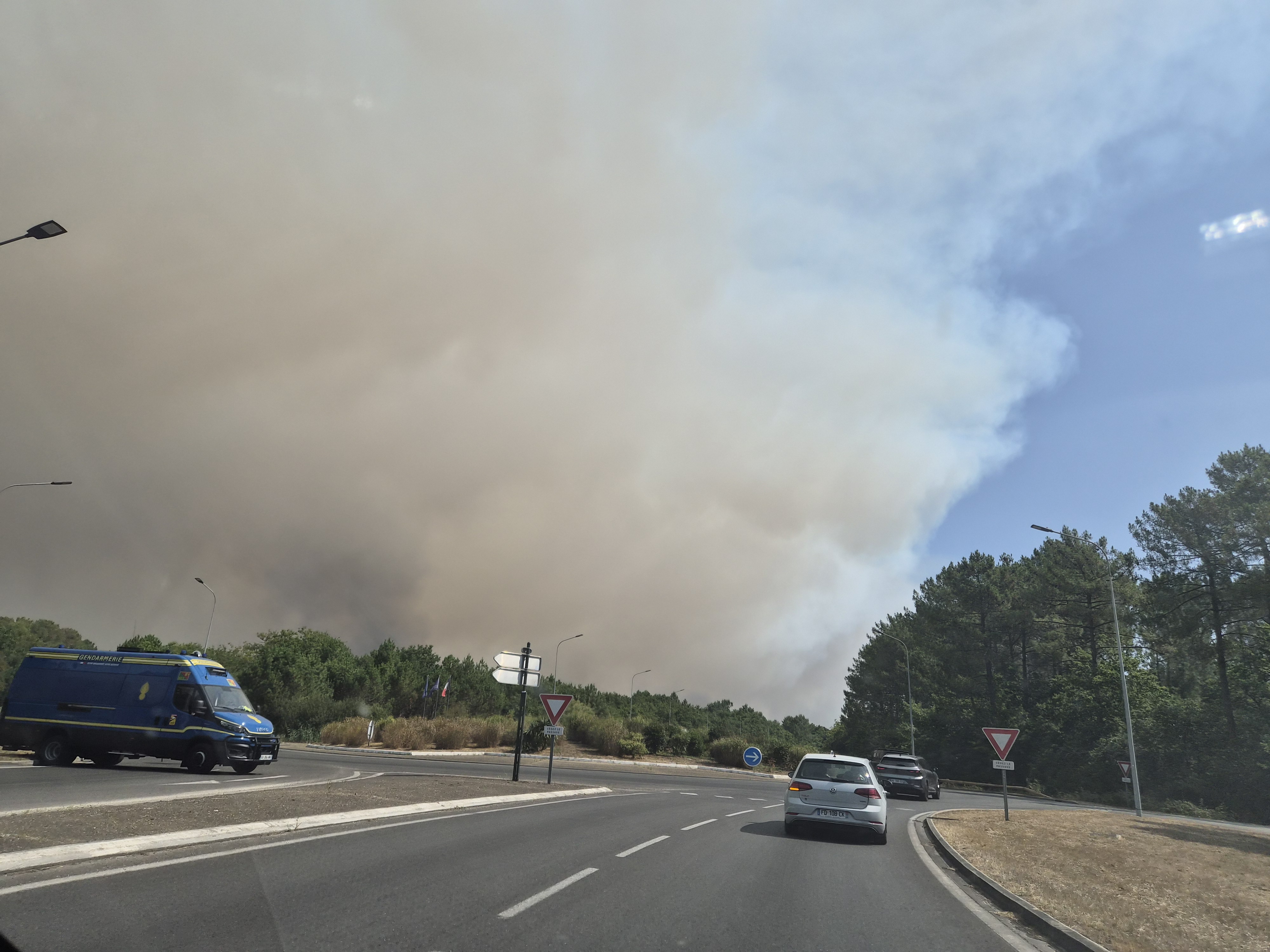 Route sortie claouey vers Bordeaux