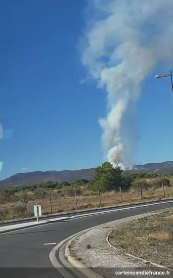 (sur un feu en cours)